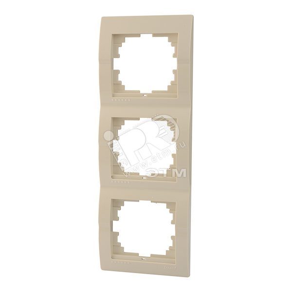 DERIY Рамка х3 вертикальная крем