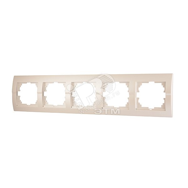 DERIY Рамка 5-ая горизонтальная жемчужно-белая металлик