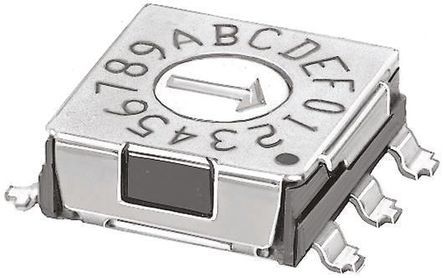 SMR13016, KNITTER-SWITCH 16 Way Surface Mount DIP Switch, Rotary Flush Actuator, Переключатель