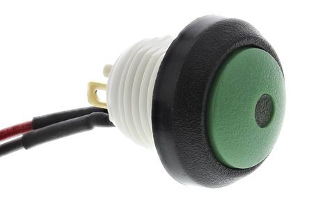 48-1-RB-R-GR-B, ITW 48 Single Pole Single Throw (SPST) Momentary Red LED Push Button Switch, IP67, 13.6 (Dia.)mm, Panel Mount, 48V dc, Кнопочный переключатель