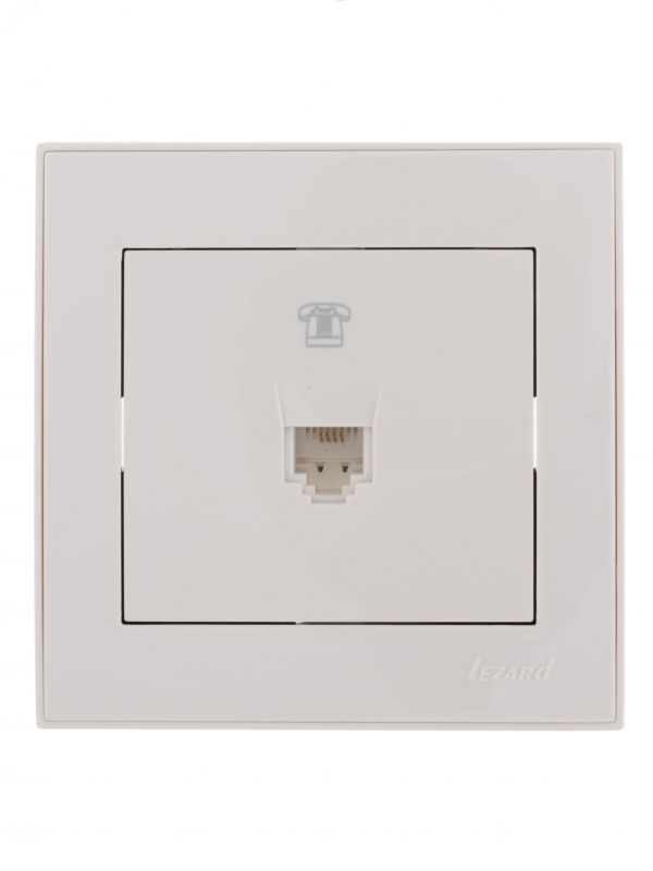 Розетка RAIN телефонная евро белая