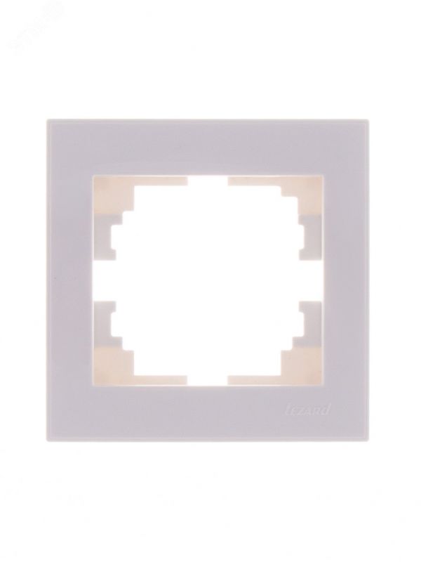 Рамка RAIN 1-ая горизонтальная белая с боковой вставкой