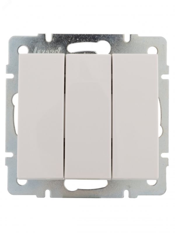 Выключатель RAIN тройной белый механизм