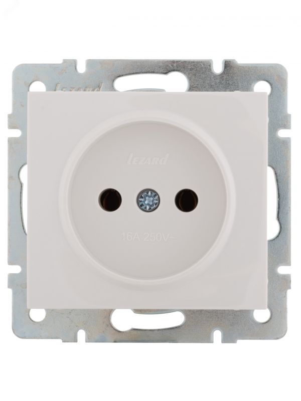 Розетка RAIN без заземления керамика белая механизм