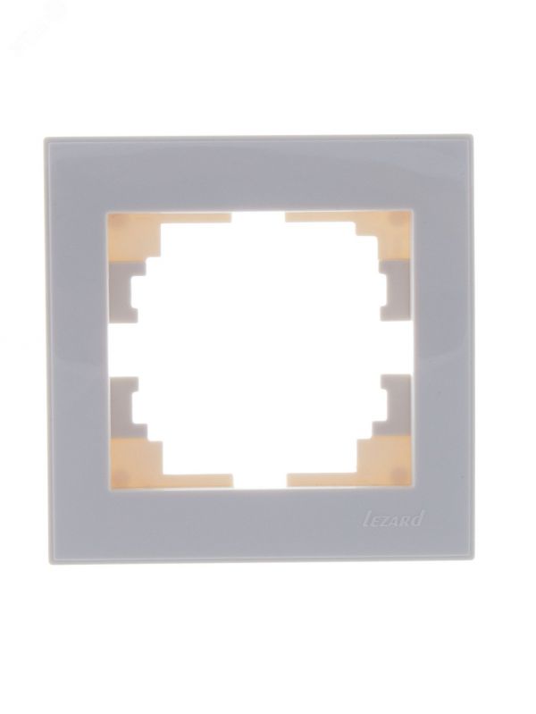 Рамка RAIN одинарная горизонтальная крем с боковой вставкой