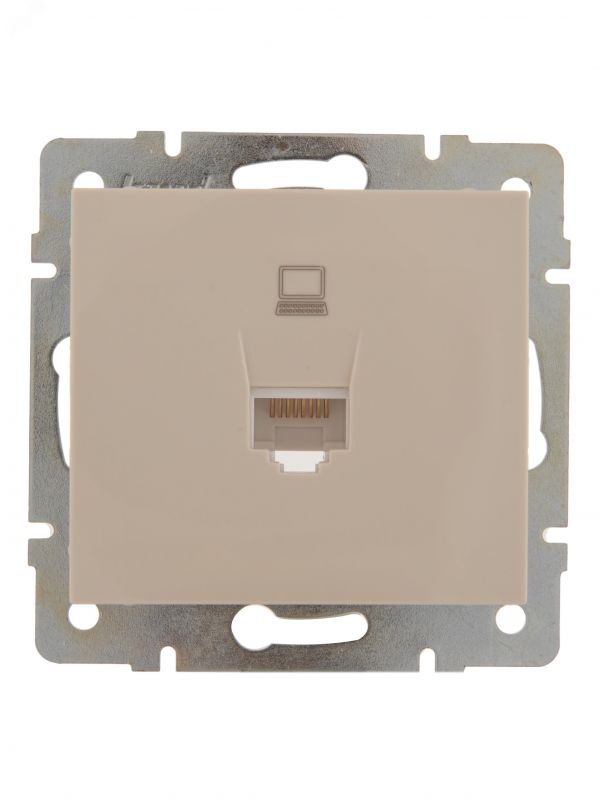 Розетка RAIN компьютерная крем