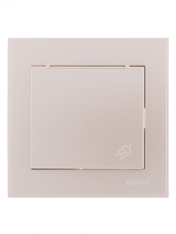 Розетка RAIN с/з с крышкой керамика жемчужно-белый перламутр