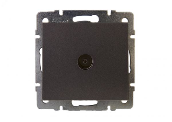 Розетка RAIN ТВ оконечная черный графит матовый механизм