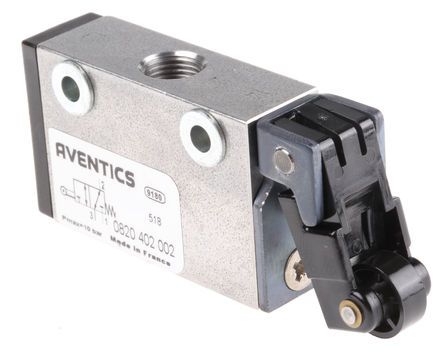 0820402002, Aventics Roller 3/2 Pneumatic Manual Control Valve ST Series, Клапан