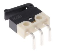 DH2C-C6PA, ZF SPDT-NO/NC Lever Subminiature Micro Switch, 500 mA @ 30 V dc, Микропереключатель