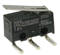 DG23-B2LA, ZF SPDT-NO/NC Hinge Lever Microswitch, 50 mA @ 30 V dc, Микропереключатель