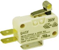 D453-V1RA, ZF SPDT-NO/NC Short Roller Lever Microswitch, 16 A @ 250 V ac, Микропереключатель