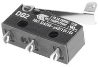 DB2C-A1RB, ZF SPDT-NO/NC Roller Lever Microswitch, 10.1 A @ 250 V ac, Микропереключатель