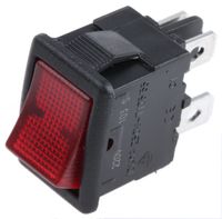 LRA32H2BBREN, ZF Illuminated Double Pole Single Throw (DPST), On-None-Off Rocker Switch Panel Mount, Клавишный переключатель