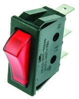 TRG22F2BBREN, ZF Illuminated Single Pole Single Throw (SPST), On-None-Off Rocker Switch Panel Mount, Клавишный переключатель