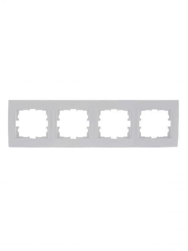 KARINA Рамка 4-ая горизонтальная б/вст белая (10шт/120шт)