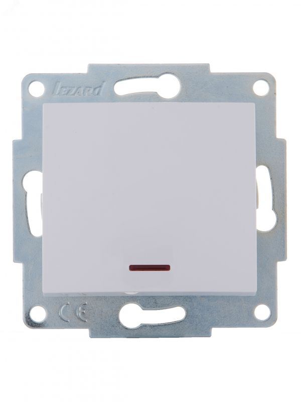 KARINA Выключатель с подсветкой белый  (10шт/120шт)