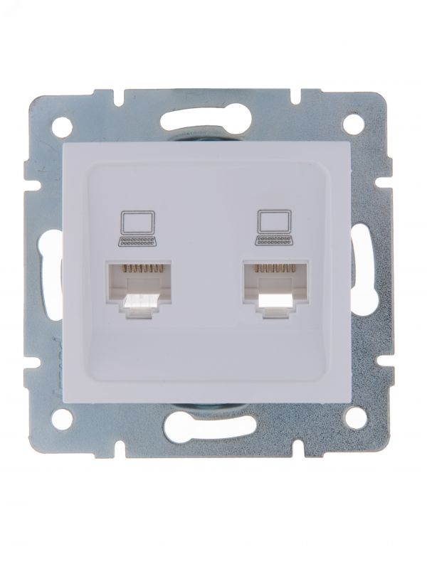 KARINA Розетка компьютер+телефон белая (10шт/120шт)