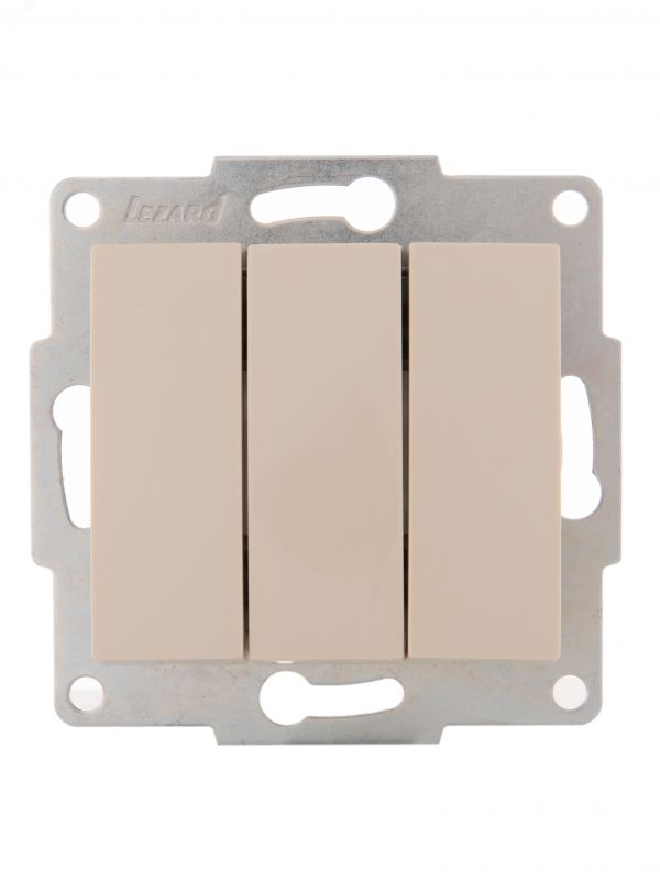 KARINA Выключатель тройной крем  (10шт/120шт)