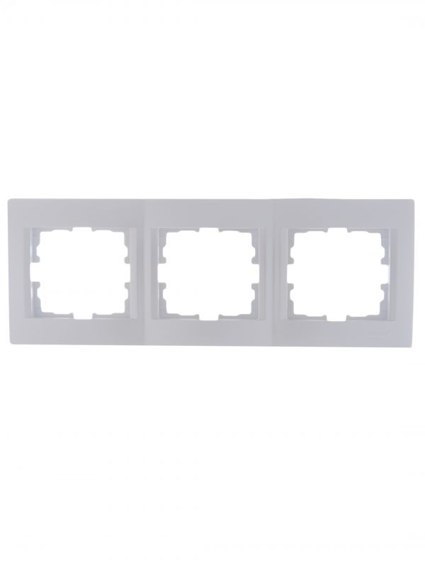 KARINA Рамка 3-ая горизонтальная б/вст жемчужно-белый перламутр (10шт/120шт)