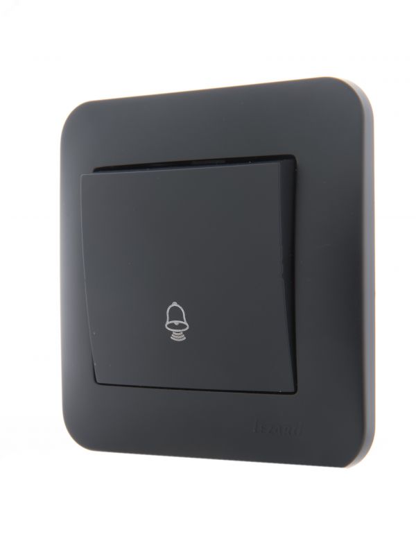 KARINA Кнопка звонка чёрный бархат (10шт/120шт)