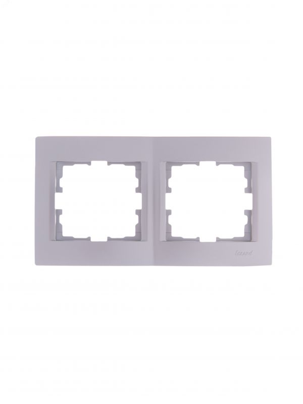 KARINA Рамка 2-ая горизонтальная б/вст матовое серебро (10шт/120шт)