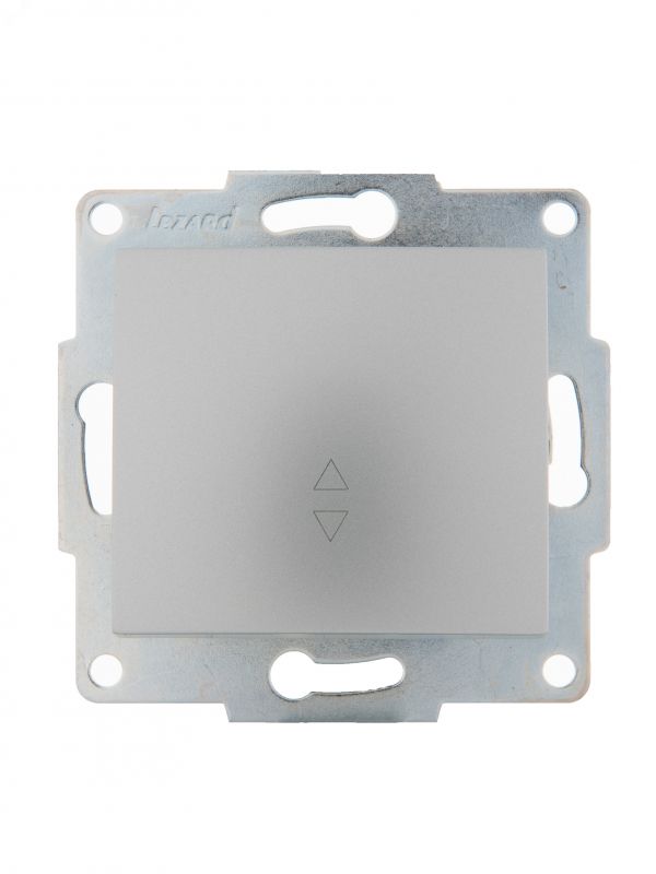 KARINA Выключатель проходной матовое серебро (10шт/120шт)