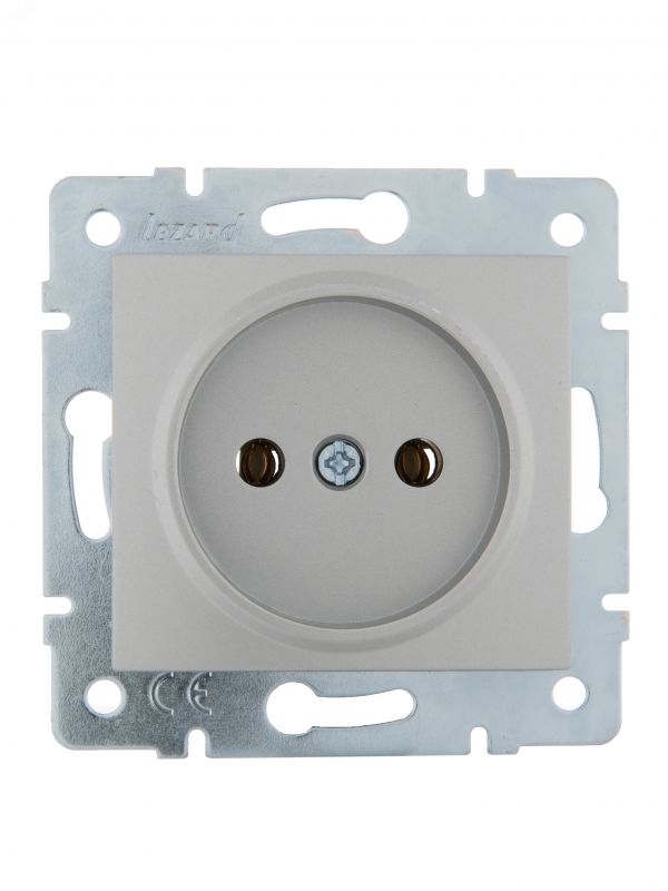 KARINA Розетка б/з ПБТ матовое серебро (10шт/120шт)