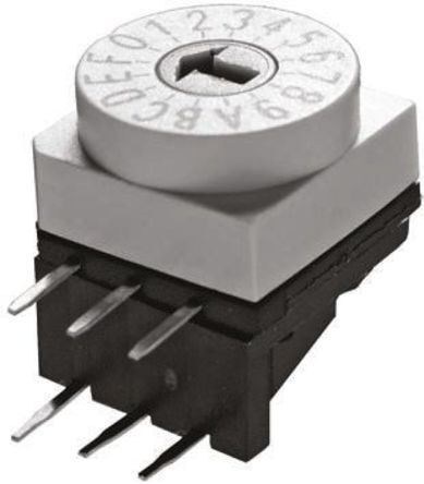 DRR60010, KNITTER-SWITCH 10 Way Through Hole DIP Switch, Rotary Flush Actuator, Переключатель