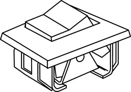 3-1571986-4, TE Connectivity Single Pole Double Throw (SPDT), On-(On) Rocker Switch Panel Mount, Клавишный переключатель