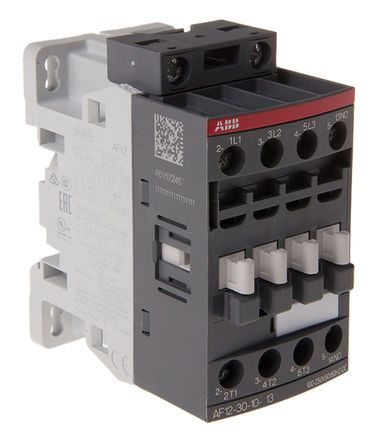 1SBL157001R1310, ABB 3 Pole Contactor - 9 A, 230 V ac Coil, AF Range, 3NO, 5.5 kW, Контактор