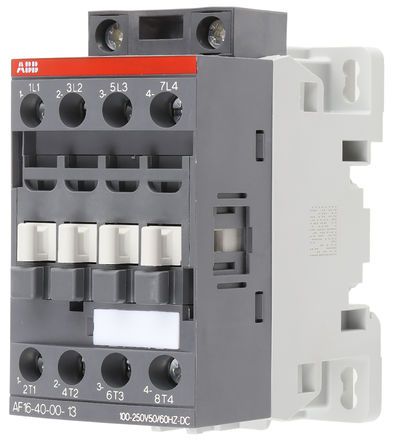 1SBL177201R1300, ABB 4 Pole Contactor - 30 A, 230 V ac Coil, AF Range, 4NO, 7.5 kW, Контактор