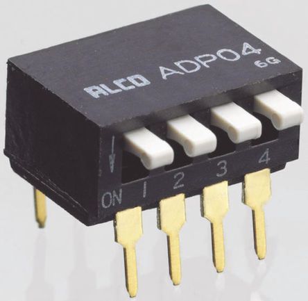 1571999-1, TE Connectivity 2 Way Through Hole DIP Switch SPST, Piano Actuator, Переключатель