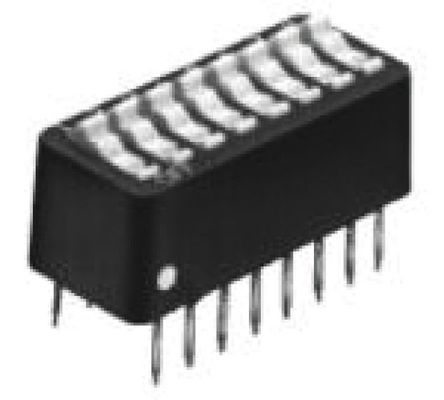 5435640-5, TE Connectivity 8 Way Through Hole DIP Switch SPST, Rocker Actuator, Переключатель