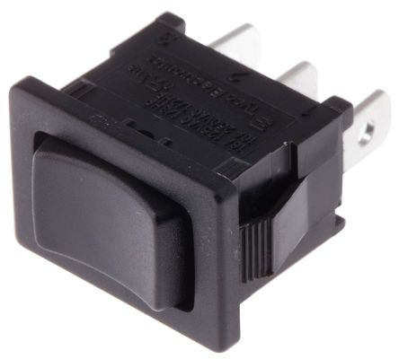 PRASD3-16F-BB000, TE Connectivity Single Pole Double Throw (SPDT), On-Off-On Rocker Switch Panel Mount, Клавишный переключатель