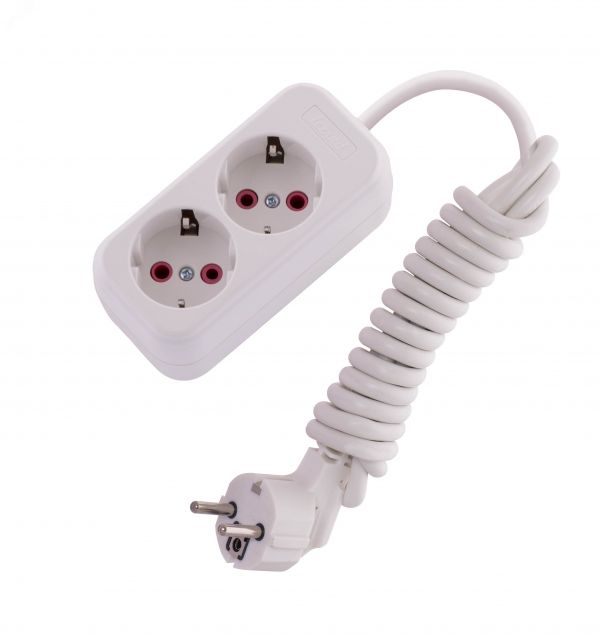 Удлинитель с заземлением 2 входа 2 метра