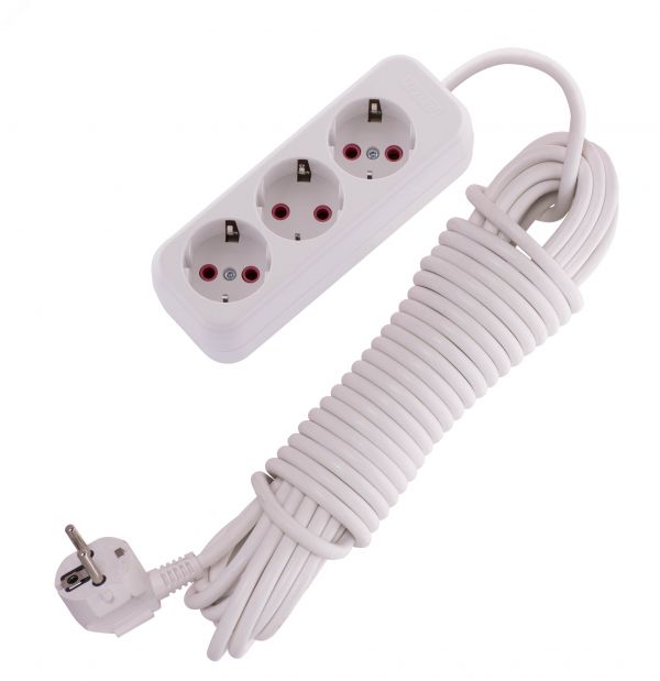 Удлинитель с заземлением 3 входа 10 метров