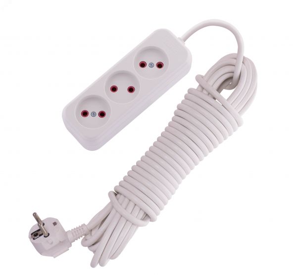 Удлинитель без заземления 3 входа 10 метра