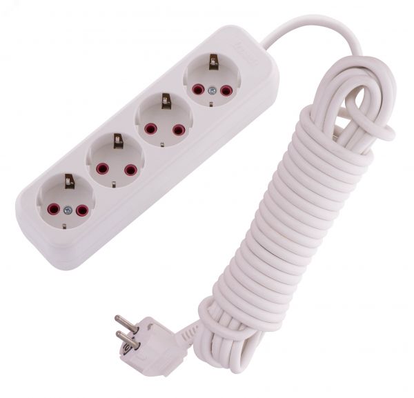 Удлинитель с заземлением 4 входа 7 метров