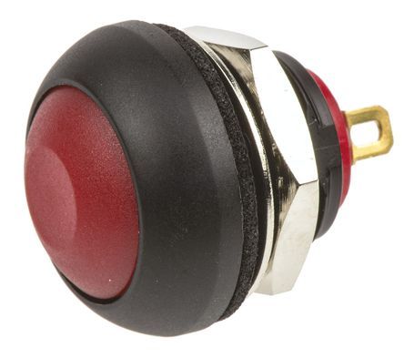 PAS7B2M1CES3-5, RS PRO 1NC Momentary Miniature Push Button Switch, IP67, 13.6 (Dia.)mm, Panel Mount, 32/50/125V ac, Кнопочный переключатель