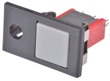 7MS7AP629M1QES, RS PRO Single Pole Double Throw (SPDT) Momentary Push Button Switch, 8.71 (Dia.)mm, Panel Mount, 32/50/125V ac, Кнопочный переключатель