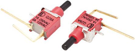 8AS9P1A1M7QES, RS PRO Single Pole Single Throw (SPST) Momentary Push Button Switch, IP67, PCB, 120/250V ac, Кнопочный переключатель