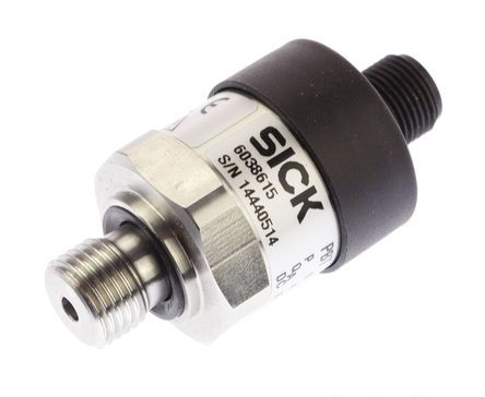 PBT-RB010SG1SSNAMA0Z, Sick Pressure Sensor for Fluid, Gas , 10bar Max Pressure Reading Analogue, Датчик давления