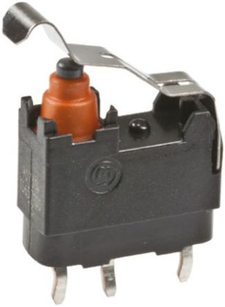 1065.7100, Marquardt SPDT Simulated Roller Lever Microswitch, 100 mA @ 30 V dc, Микропереключатель