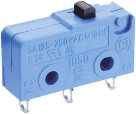 1050.0151, Marquardt SPDT Plunger Microswitch, 2 A @ 250 V ac, Микропереключатель