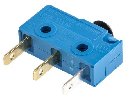 1050.1202, Marquardt SPDT Mushroom Shaped Microswitch, 5 A @ 250 V ac, Микропереключатель