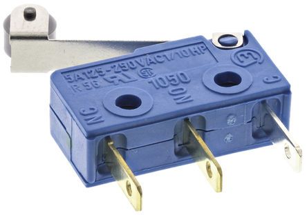 1050.6702, Marquardt SPDT Roller Lever Microswitch, 5 A @ 250 V ac, Микропереключатель