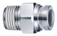 KQG2H10-03S, SMC Threaded-to-Tube Pneumatic Fitting R 3/8 to Push In 10 mm, KQG2 Series, 1 MPa, Переходник