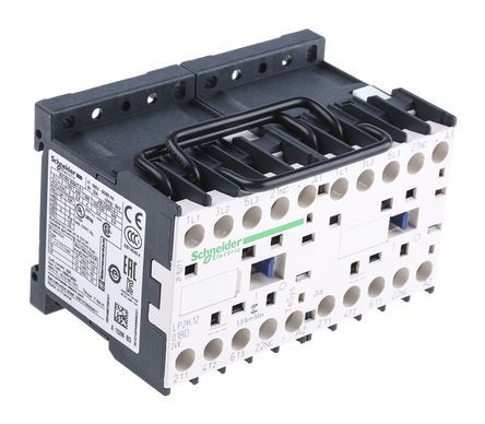 LP2K1201BD, Schneider Electric 3 Pole Reversing Reversing Contactor - 12 A, 24 V dc Coil, TeSys K, 3NO, Контактор