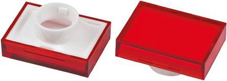 S60-002-34, RS PRO Red Rectangular Push Button Lens for use with ADA16 Series, Линза